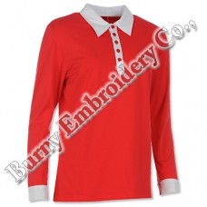 Ladies Long Sleeve Polyester Cotton T-Shirts Polo Shirts